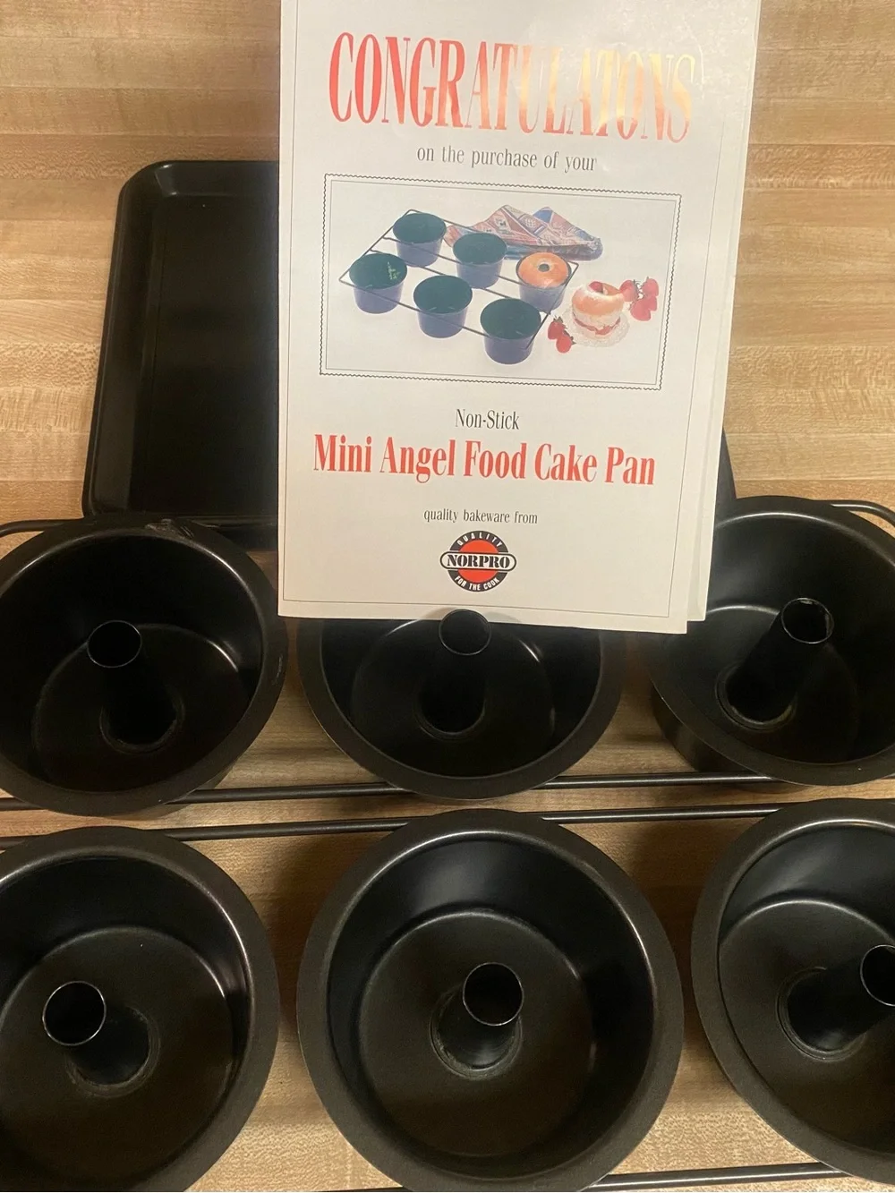 Mini Angel Food Cake Pans - Black